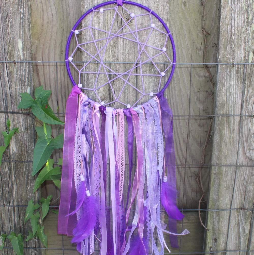 Purple Dream Catcher, Large 9" hoop